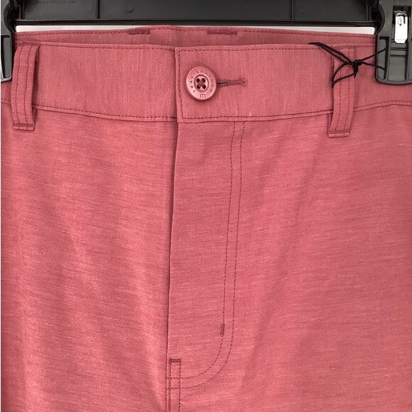 Travis Mathew Men's 40 Heather Roan Tech Chino Shorts Flat Front Preppy F12-3 - Picture 6 of 8